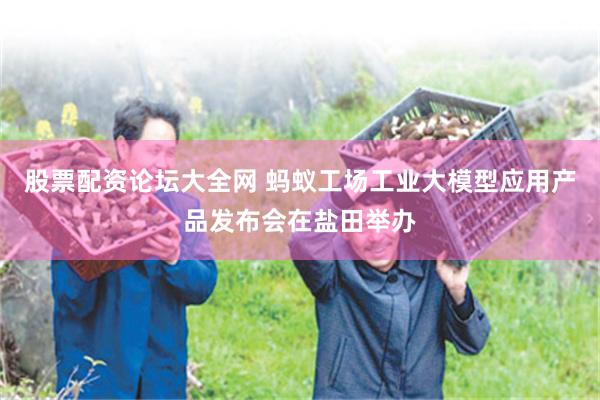 股票配资论坛大全网 蚂蚁工场工业大模型应用产品发布会在盐田举办