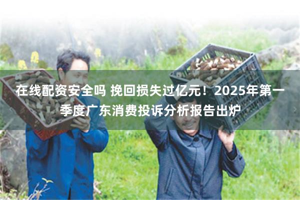 在线配资安全吗 挽回损失过亿元！2025年第一季度广东消费投诉分析报告出炉