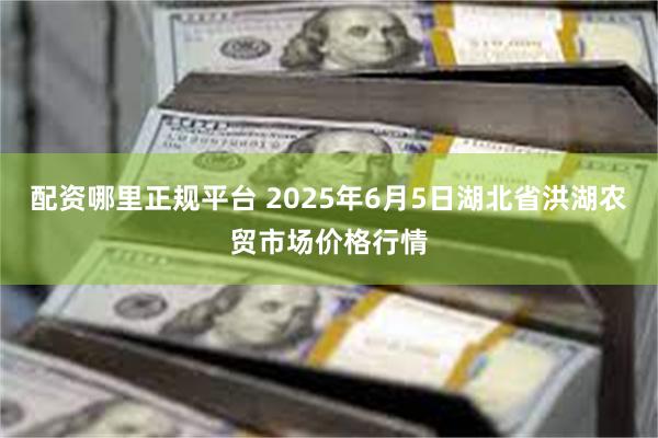 配资哪里正规平台 2025年6月5日湖北省洪湖农贸市场价格行情