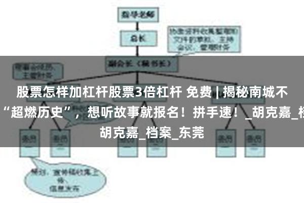 股票怎样加杠杆股票3倍杠杆 免费 | 揭秘南城不为人知的“超燃历史”，想听故事就报名！拼手速！_胡克嘉_档案_东莞